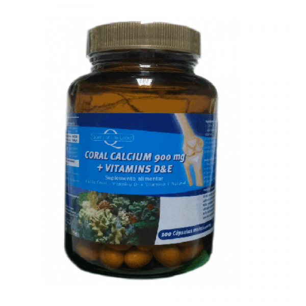 Coral Calcium 900 mg & Vitamin D + E 100 cápsulas Quality Life