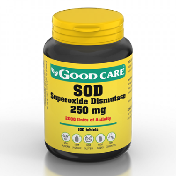 SOD Superoxide Dismutase 250 mg 100 cápsulas Good Care