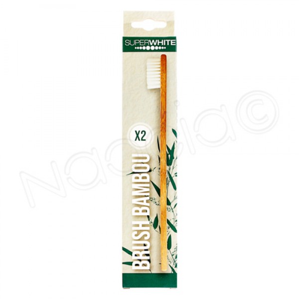 Escova de Dentes de Bambú Suave p/ Adulto Pack 2 Super White