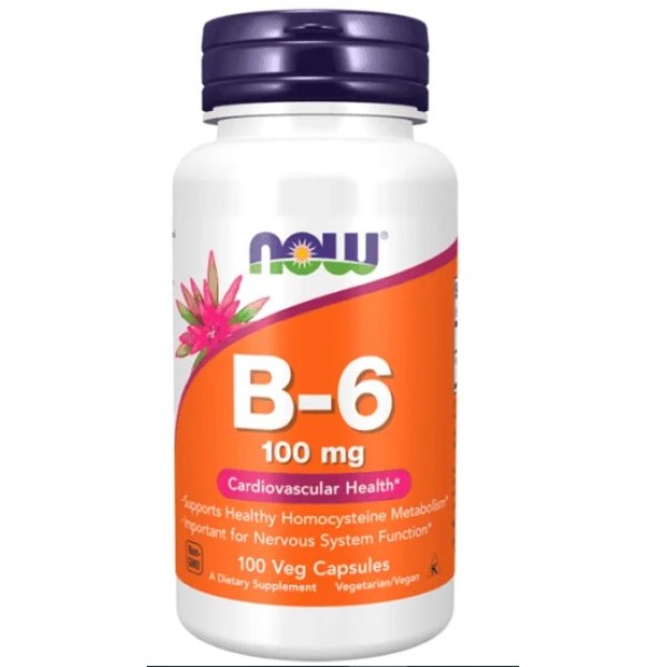 Vitamina B6 100mg 100 Cápsulas Now