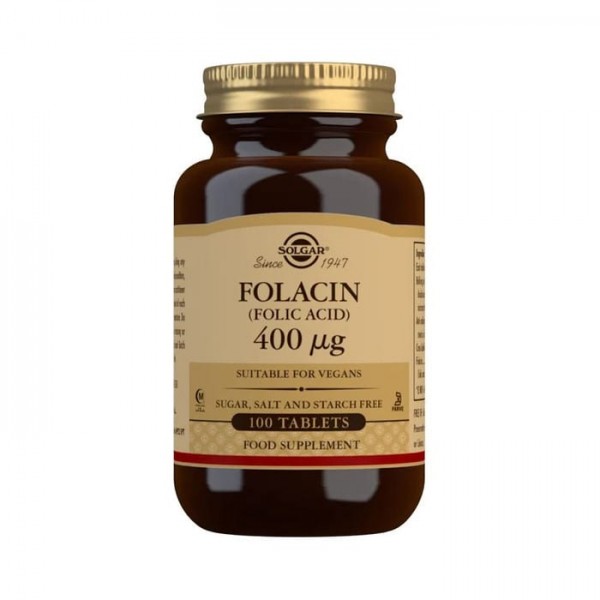 Ácido fólico FOLACIN 400ug 100 comprimidos SOLGAR