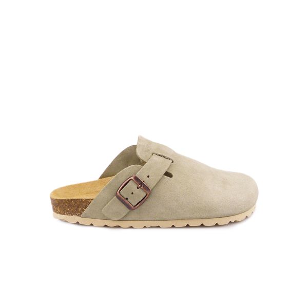 Clogs de camurça com fivela - Verde Caqui Nº38