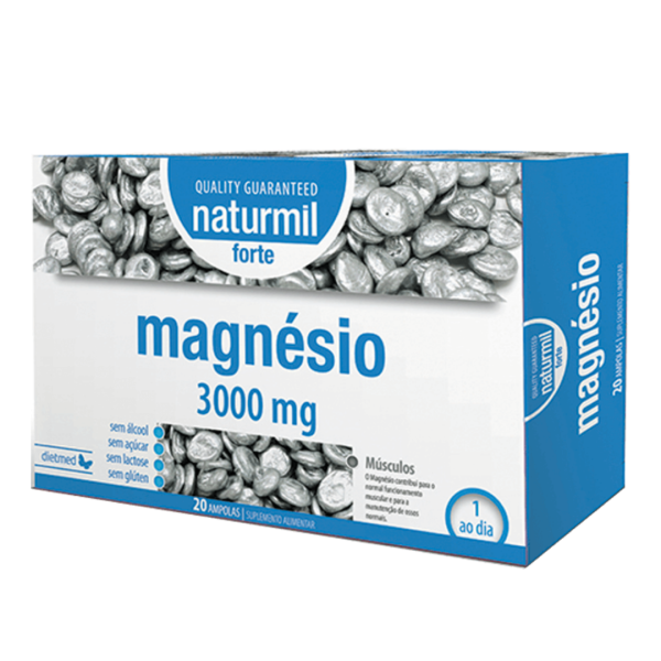 Magnésio Forte 3000mg 20 ampolas Naturmil